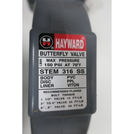 Hayward Flow Control Ppl Manual Pvc 4In Butterfly Valve BY140400VL
